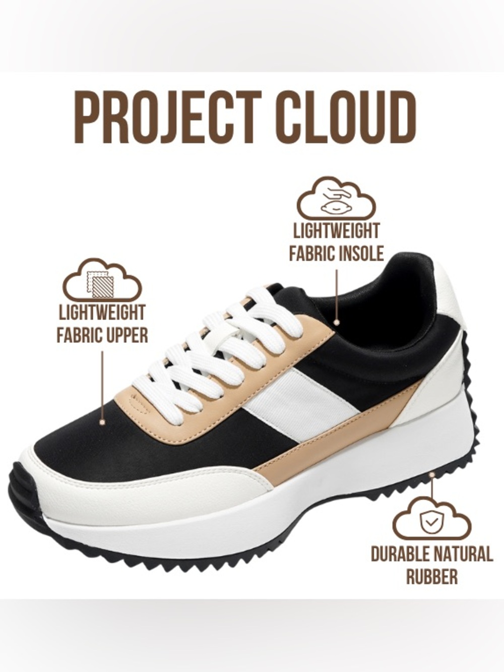Project Cloud Memory Foam women’s sneakers size 11 NEW - Picture 3 of 7